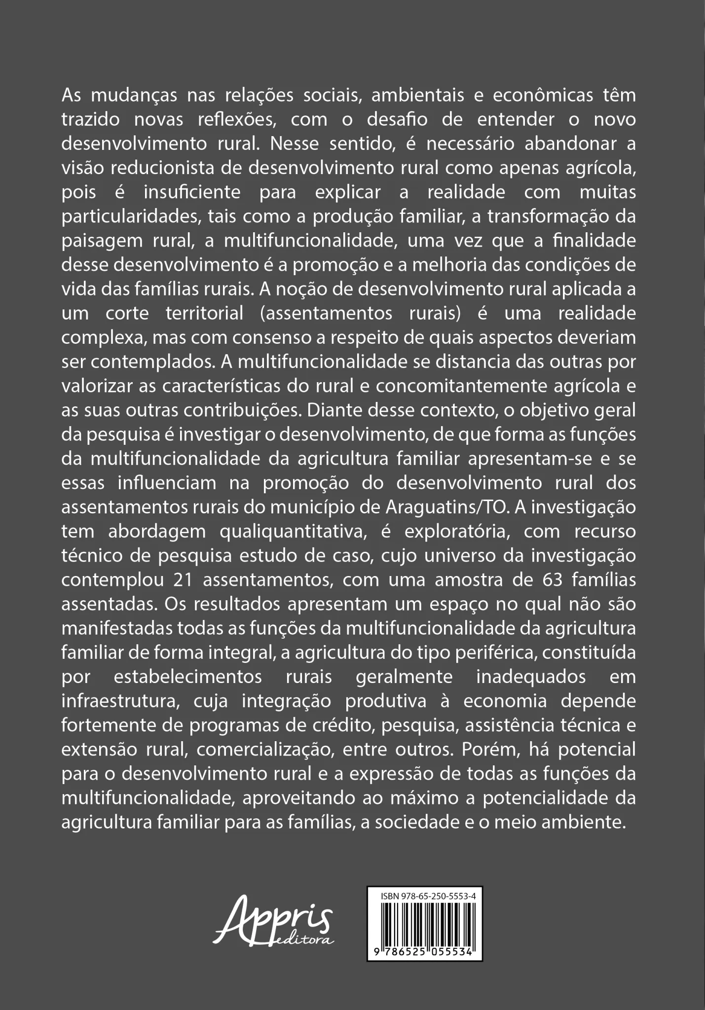 A multifuncionalidade da agricultura familiar e a promoção do desenvolvimento: A multifuncionalidade da agricultura familiar e a promoção do desenvolvimento Quarta Capa