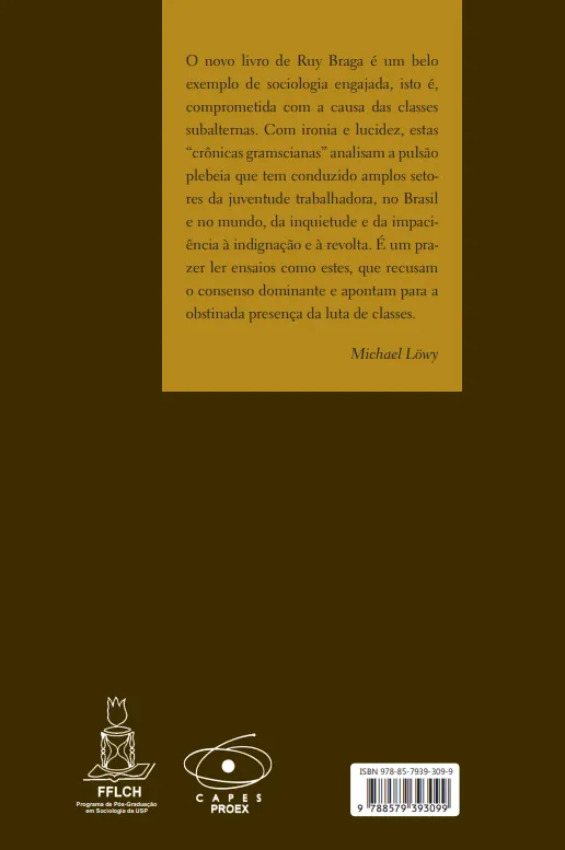 A pulsão plebeia: trabalho, precariedade e rebeliões sociais A pulsão plebeia Quarta Capa