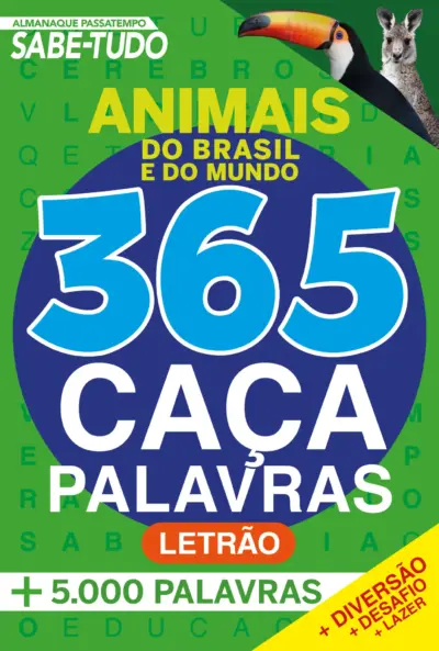 Almanaque Passatempos Sabe-Tudo 365 Caça-Palavras - Animais do Brasil e do Mundo