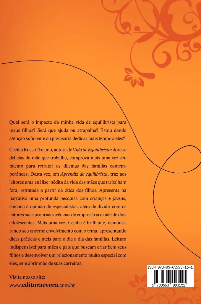 Aprendiz de equilibrista: Aprendiz de equilibrista Quarta Capa