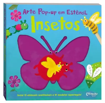 Arte pop-up em estêncil - Insetos