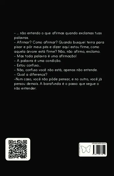 Barafunda: poesia fostes apenada por tua tramoia - imperou a Inquisição Barafunda Quarta Capa