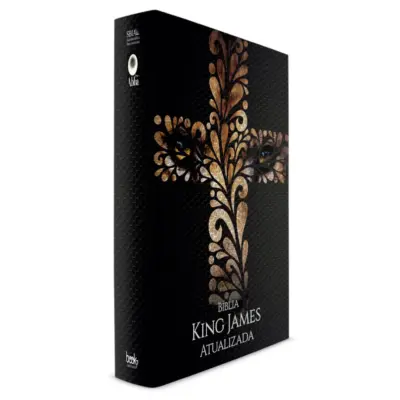 Bíblia King James Atualizada Capa Dura Feminina Leão Cruz Black com 1664 pags formato 16x23