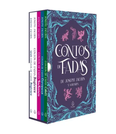 Box Contos de fadas de Joseph Jacobs com 5 marcadores de páginas