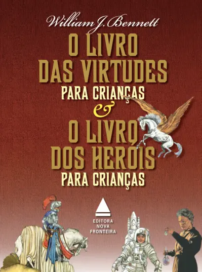 Box o livro das virtudes para crianças e o livro dos heróis para crianças