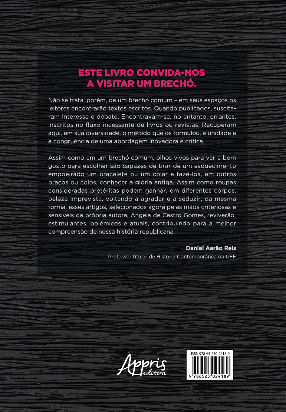 Brechó: estudos de história política e historiografia Brechó Quarta Capa