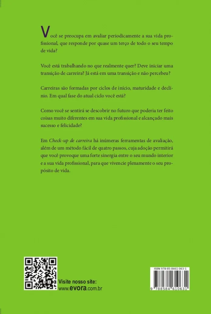Check-up de carreira: Saiba quando e como transformar a sua saúde profissional Check-up de carreira Quarta Capa
