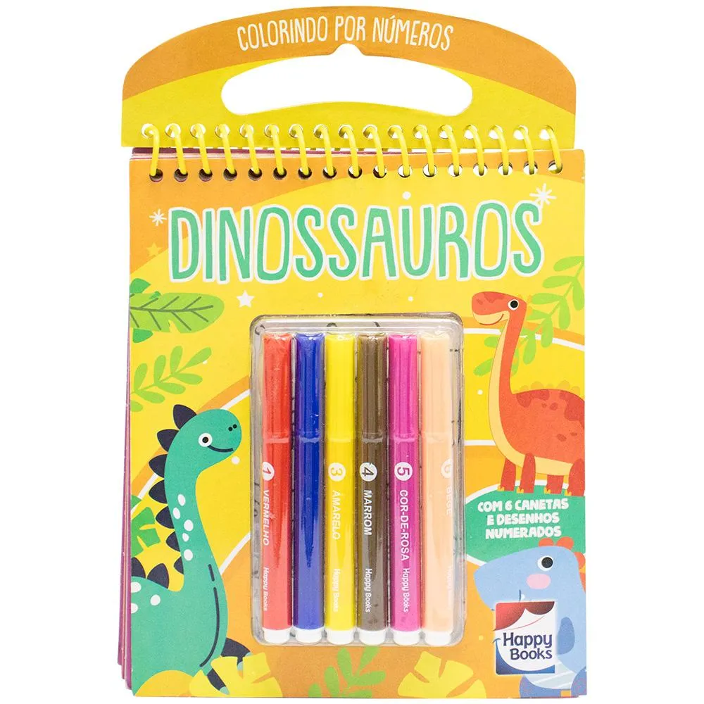 Colorindo por Números: Dinossauros: Colorindo por Números: Dinossauros: