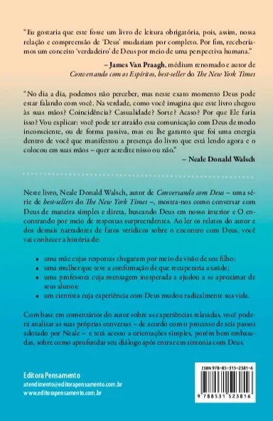Como conversar com Deus: histórias surpreendentes de conexão profunda com um poder superior Como conversar com Deus Quarta Capa
