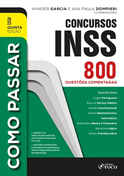 Como passar em concursos do INSS - 800 questões comentadas