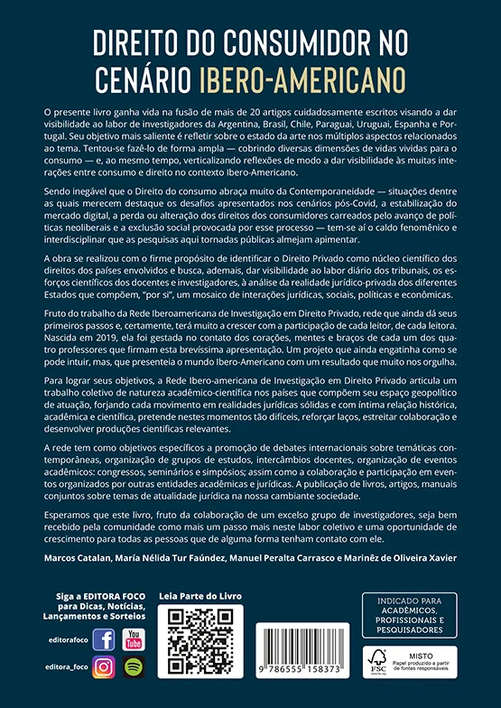 Direito do consumidor no cenário ibero-americano: Direito do consumidor no cenário ibero-americano Quarta Capa
