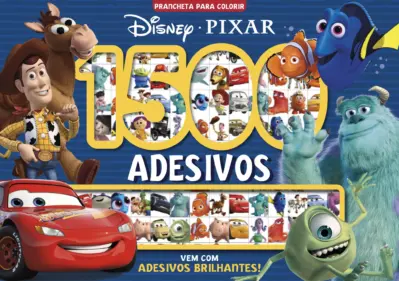 Disney Pixar - Prancheta para colorir com 1.500 adesivos