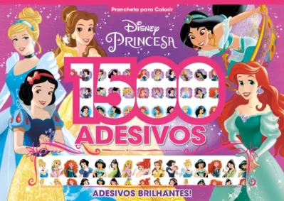 Disney Princesa - Prancheta para colorir com 1.500 adesivos