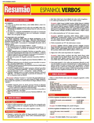 Espanhol - Verbos