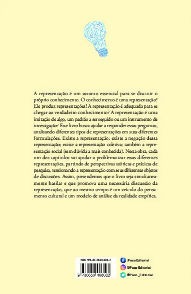 Estudos empíricos e teóricos sobre representações: coletivas, cognitivas, sociais e morais Estudos empíricos e teóricos sobre representações Quarta Capa