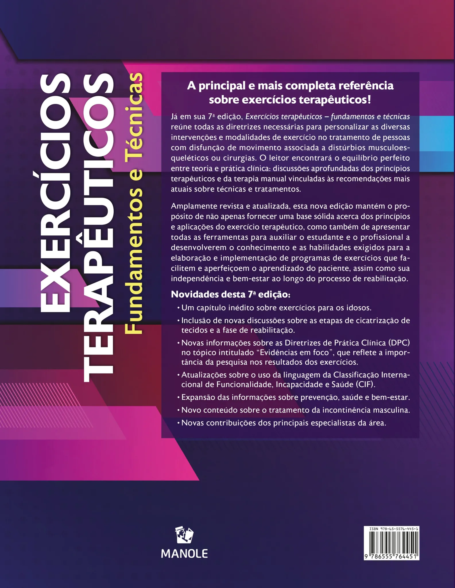 Exercícios terapêuticos: Exercícios terapêuticos Quarta Capa