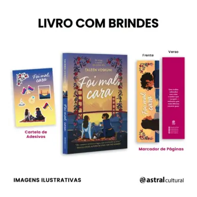 Foi mal, cara + cartela de adesivos + marcador