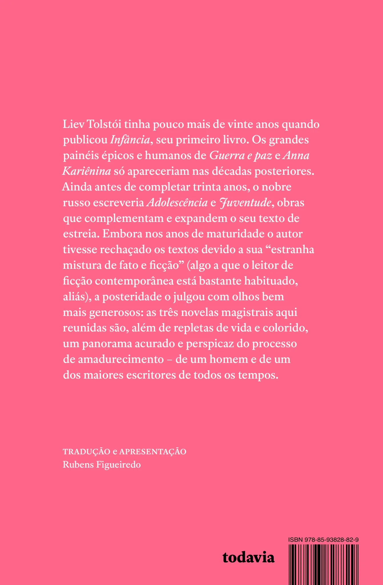 Infância, adolescência, juventude: Infância, adolescência, juventude Quarta Capa