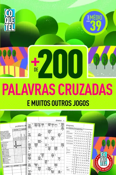 Livro Coquetel Mais de 200 Palavras Cruzadas Médio 39