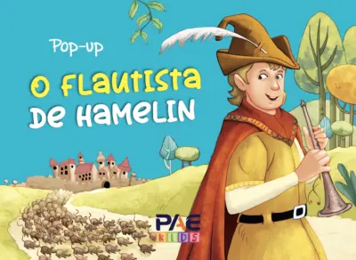 Livro pop-up o flautista de Hamelin
