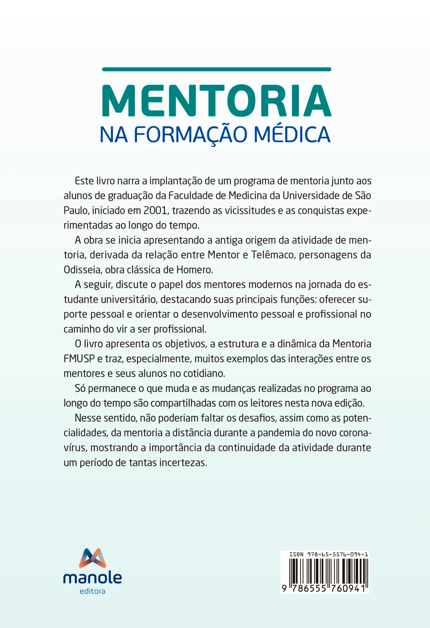 Mentoria na formação médica: Mentoria na formação médica Quarta Capa