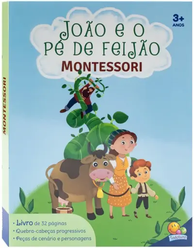 Montessori Clássicos (Livro-JOGO): João e o Pé de Feijão