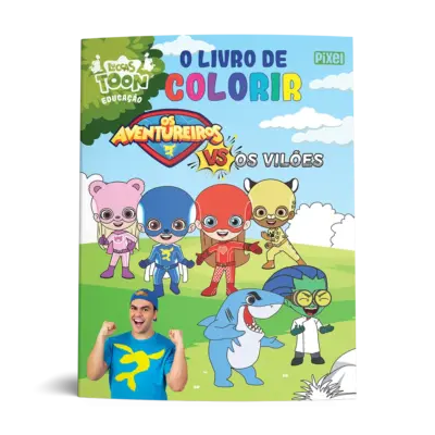 O livro de colorir os aventureiros vs os vilões