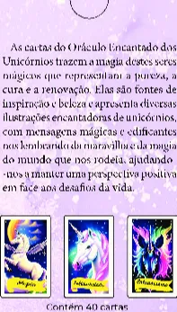 O Oráculo Encantado dos Unicórnios: O Oráculo Encantado dos Unicórnios Quarta Capa