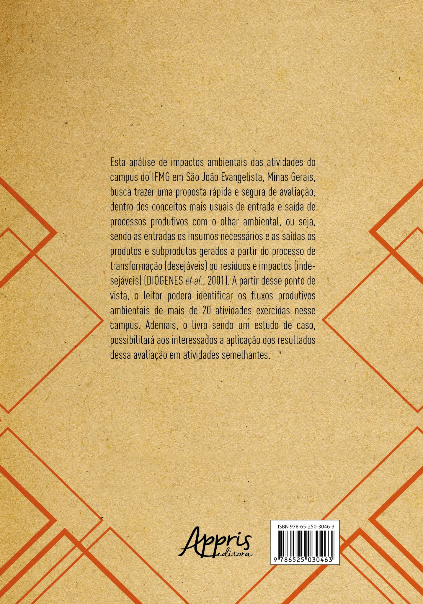 Os impactos ambientais do campus IFMG-SJE: medidas e propostas de controle Os impactos ambientais do campus IFMG-SJE Quarta Capa