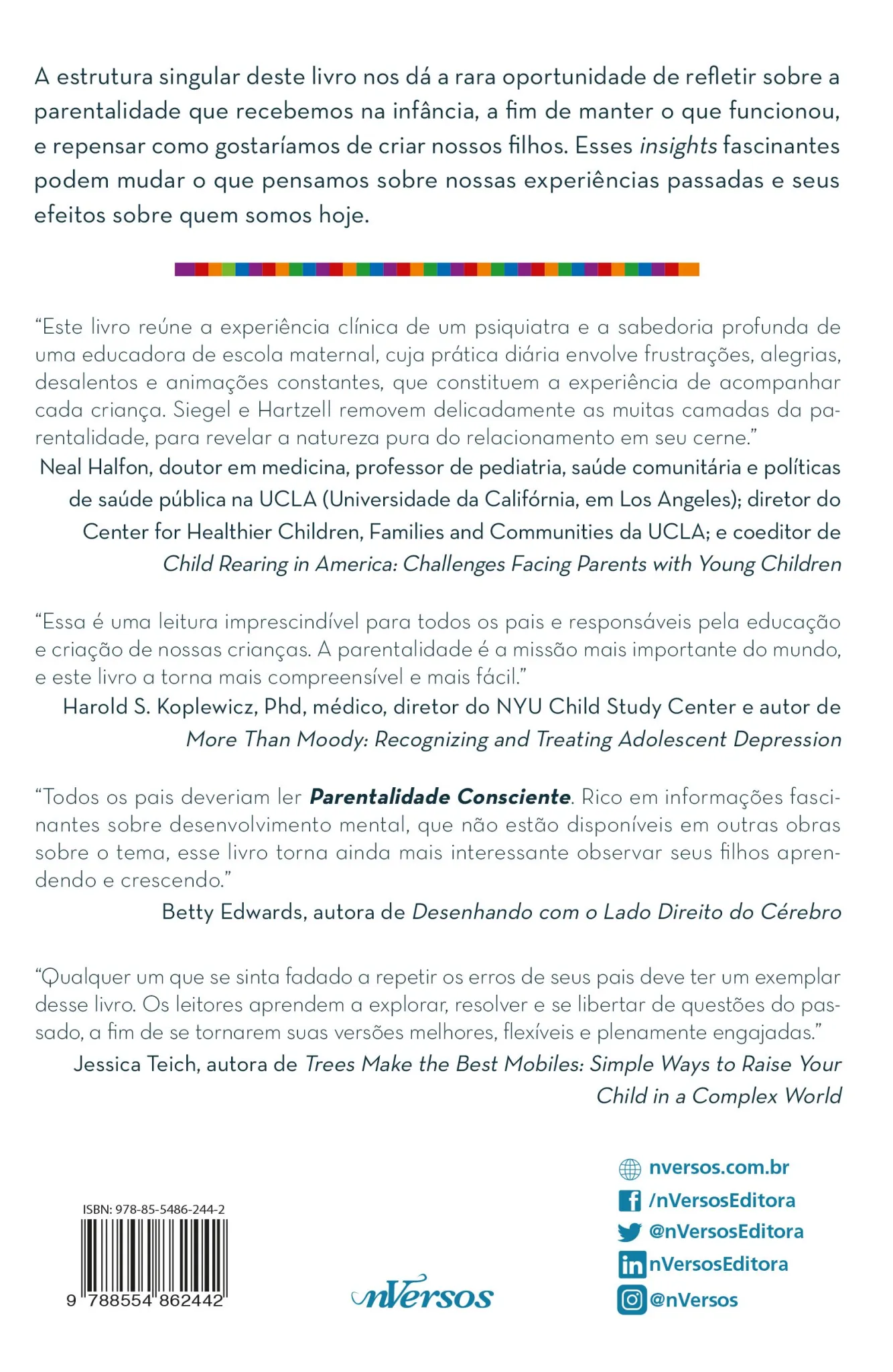 Parentalidade consciente: como o autoconhecimento nos ajuda a criar nossos filhos Parentalidade consciente Quarta Capa