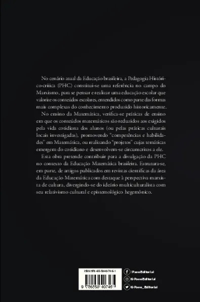Pedagogia histórico-crítica e educação matemática: fundamentos teóricos e incursões pedagógicas Pedagogia histórico-crítica e educação matemática Quarta Capa