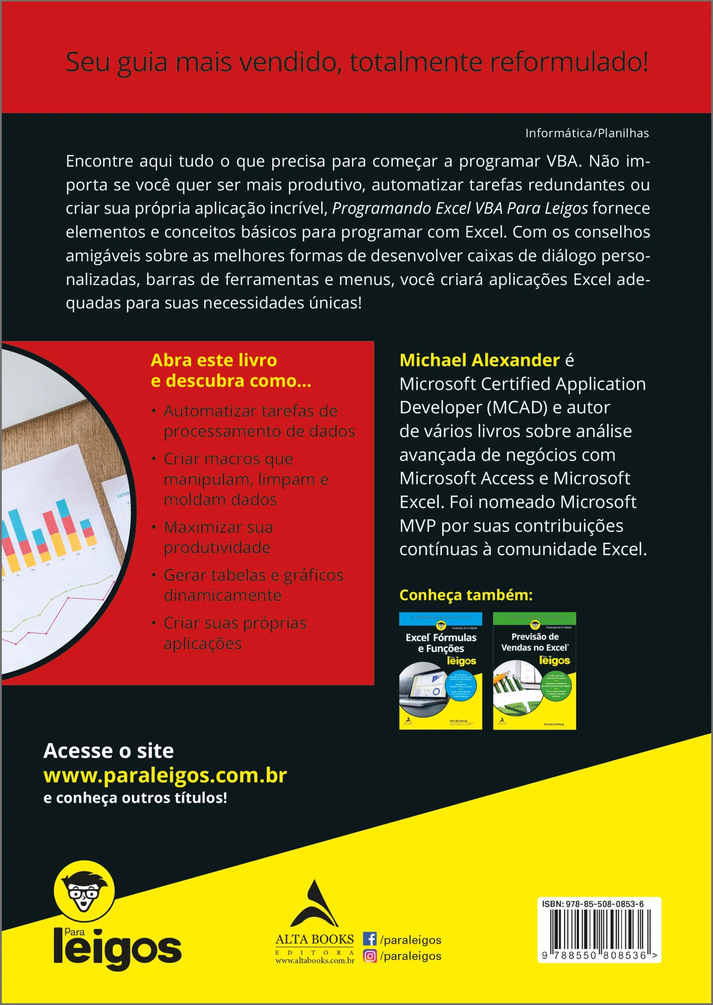 Programando Excel VBA para leigos: Programando Excel VBA para leigos Quarta Capa