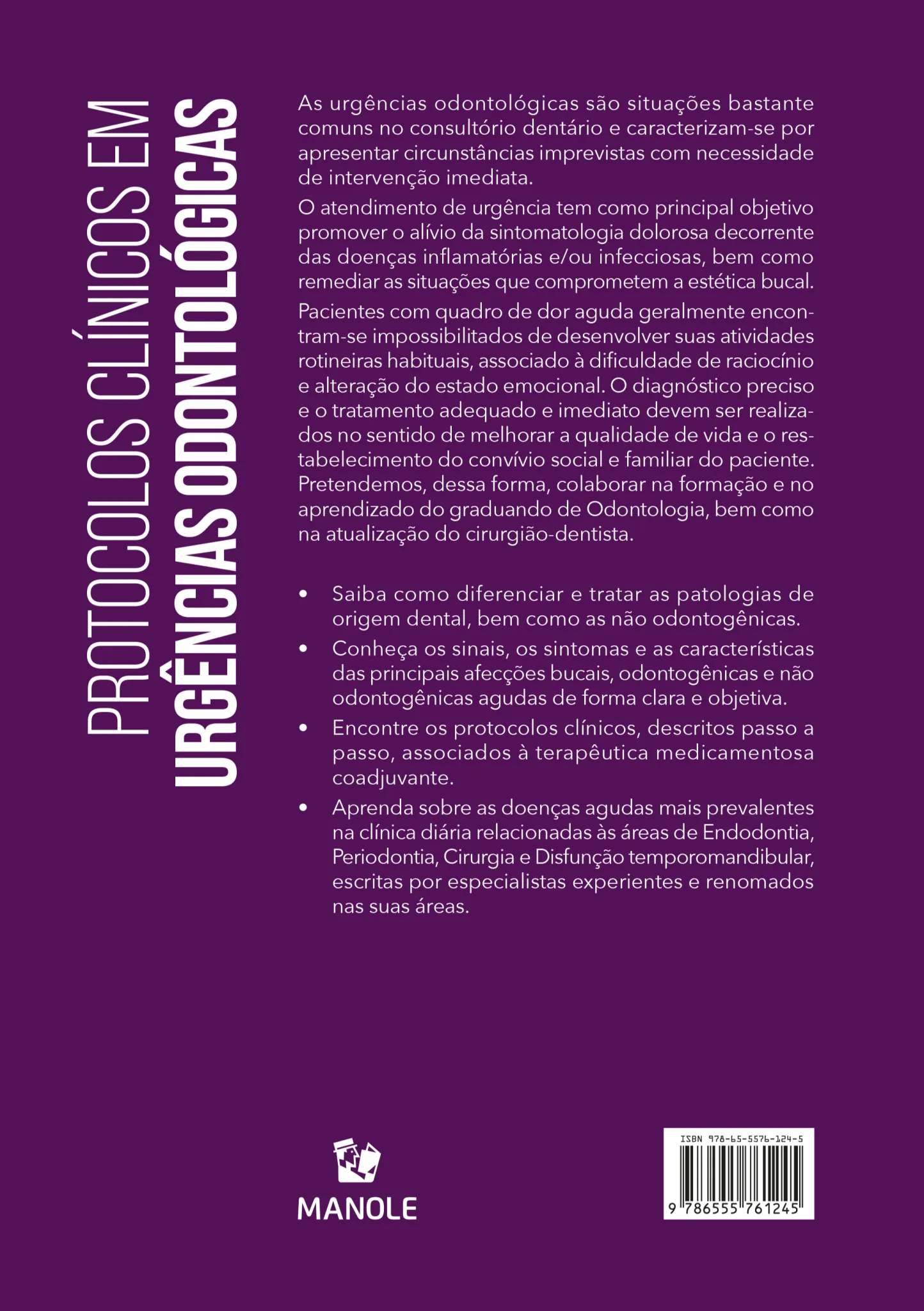 Protocolos clínicos em urgências odontológicas: Protocolos clínicos em urgências odontológicas Quarta Capa