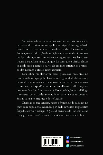 Racismo e suas fronteiras: perspectivas acerca do refúgio Racismo e suas fronteiras Quarta Capa