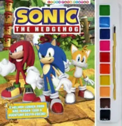 Sonic - Livro para pintar com aquarela
