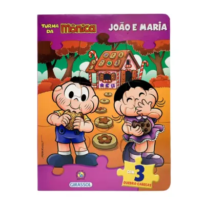 Turma da mônica livro quebra-cabeças - joão e maria