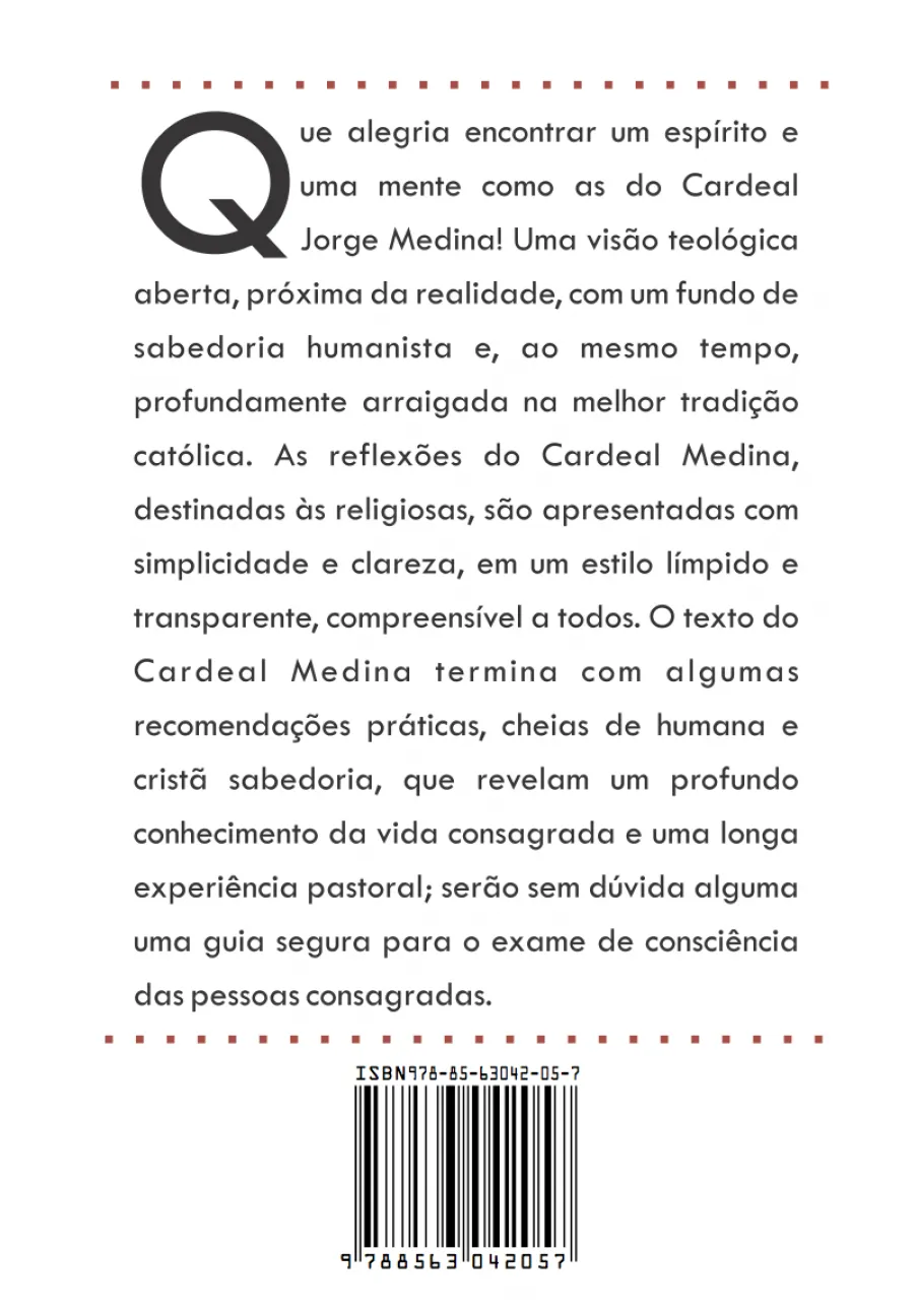 Vademecum para religiosas: Vademecum para religiosas Quarta Capa