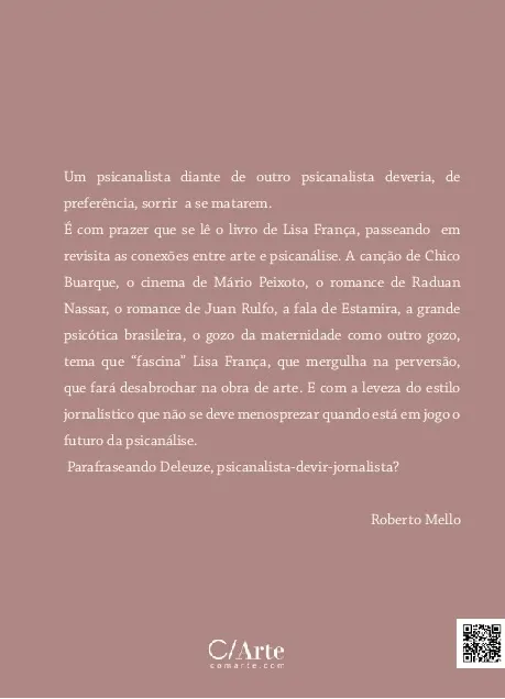 Vereda: arte e psicanálise: reflexões pelas trilhas do cinema e da literatura Vereda: arte e psicanálise Quarta Capa