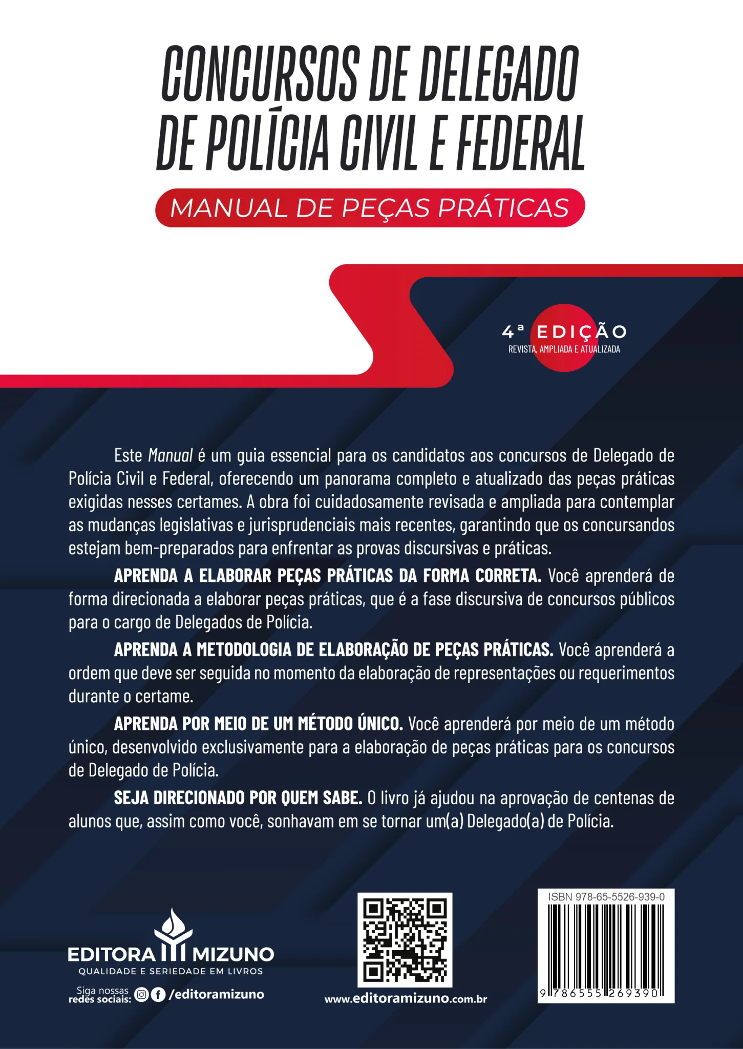 Concursos de delegado de polícia civil e federal: manual de peças práticas Concursos de delegado de polícia civil e federal Quarta Capa