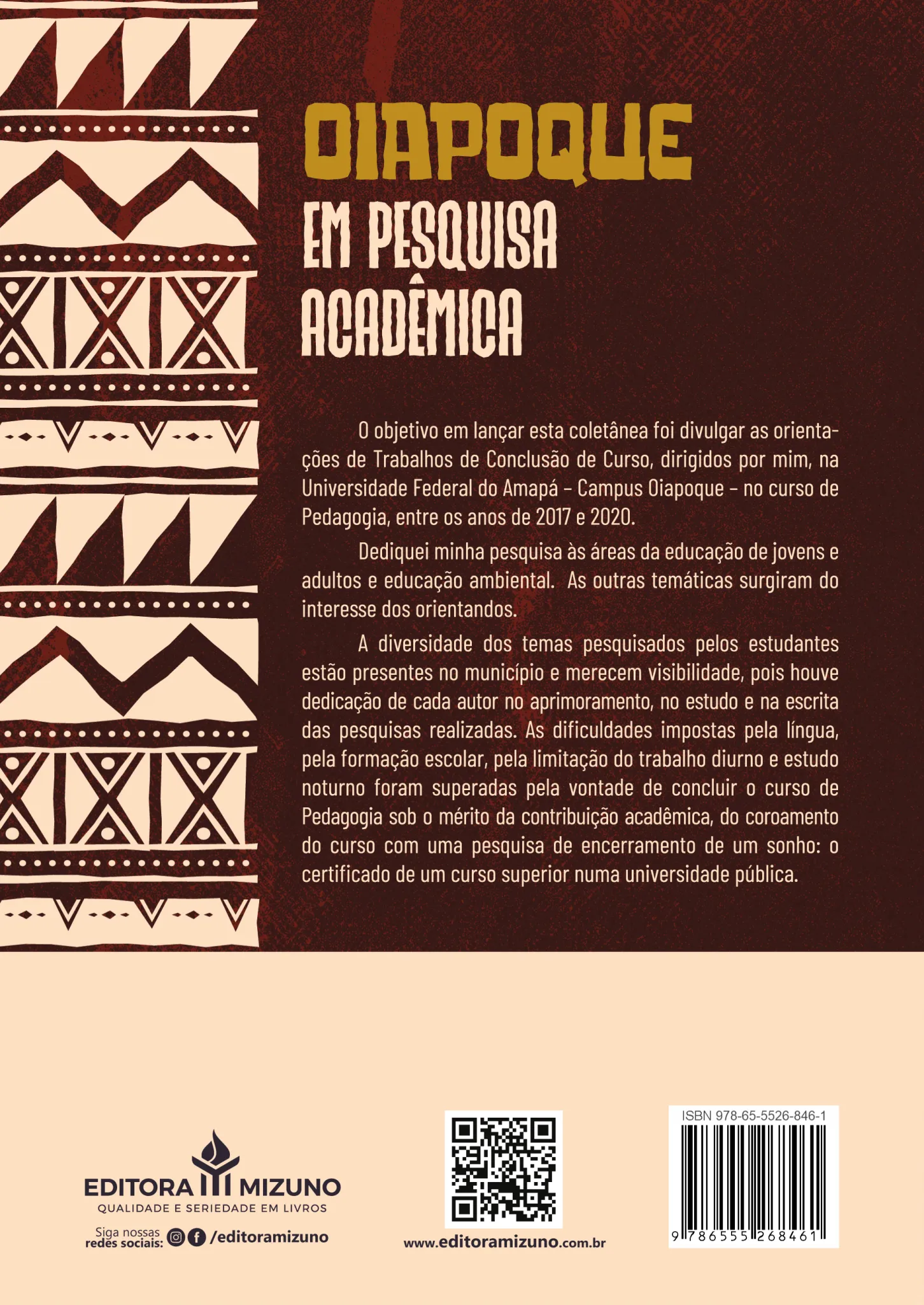 Oiapoque em pesquisa acadêmica: Oiapoque em pesquisa acadêmica Quarta Capa