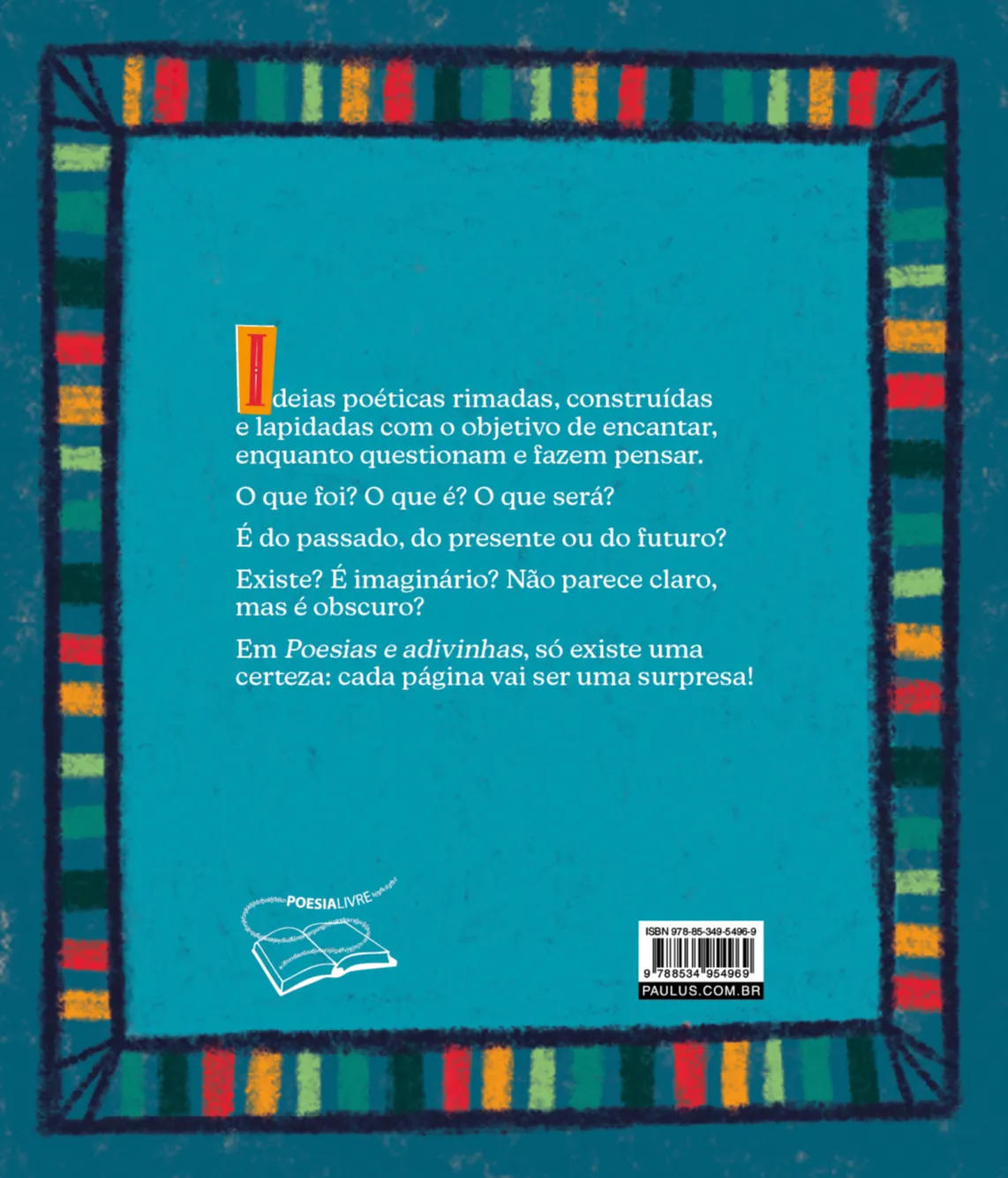 Poesias e adivinhas: Poesias e adivinhas Quarta Capa