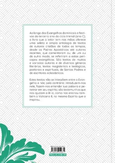 O Evangelho Lido na Tradição Cristã - Ano C: O Evangelho Lido na Tradição Cristã - Ano C Quarta Capa