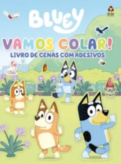 Bluey Livro de Cenas com Adesivos - Vamos Colar!