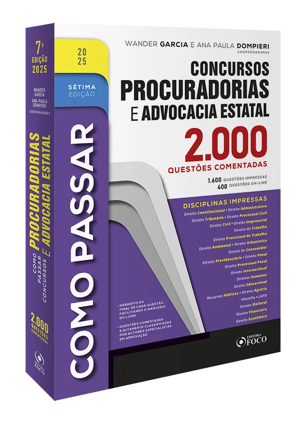 Como passar em concursos de procuradorias e advocacia estatal - 2.000 questões comentadas: Como passar em concursos de procuradorias e advocacia estatal - 2.000 questões comentadasImagens Sem Perspectiva