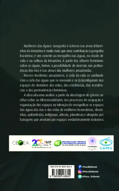 Mulheres das Águas: Geografia e Gênero nas áreas ribeirinhas da Amazônia Mulheres das Águas Quarta Capa