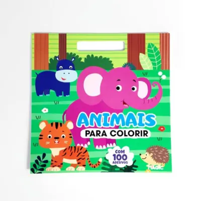 Animais para colorir - com 100 adesivos