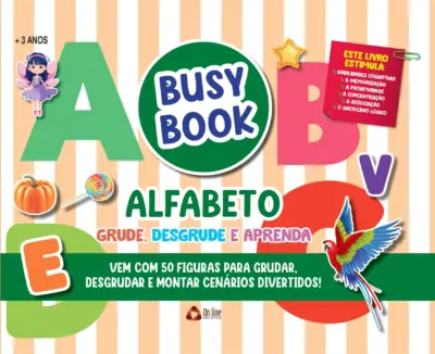 Busy Book Alfabeto Grude, Desgrude e Aprenda