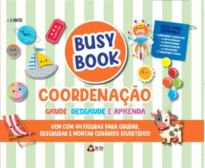 Busy Book Coordenação Grude, Desgrude e Aprenda
