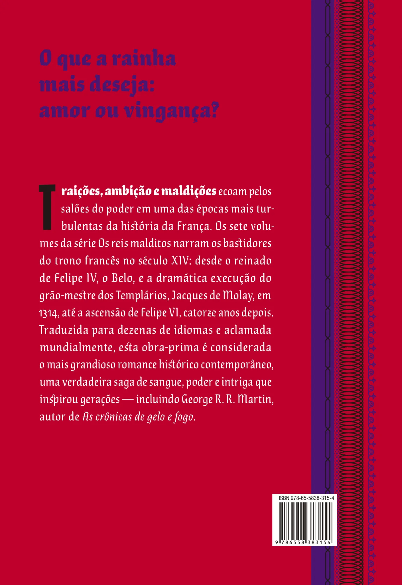 A loba de França (vol. 5 os reis malditos): A loba de França (vol. 5 os reis malditos) Quarta Capa
