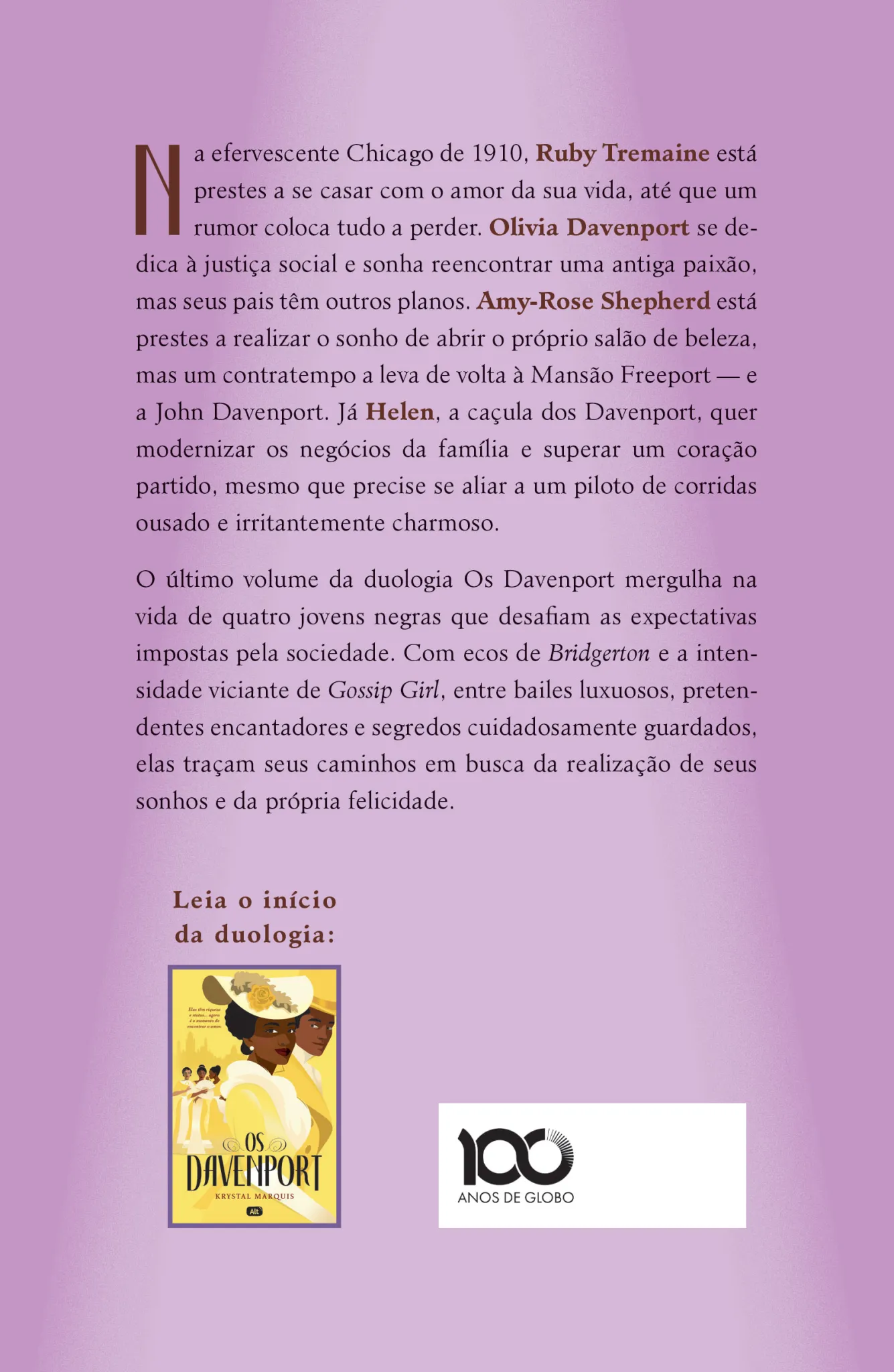 Os davenport: O preço da felicidade Os davenport Quarta Capa